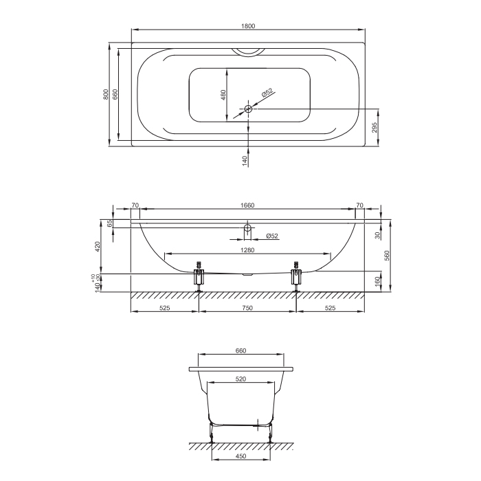 картинка Стальная ванна Bette Form 170х70 см, 2945-000 от магазина Одежда+