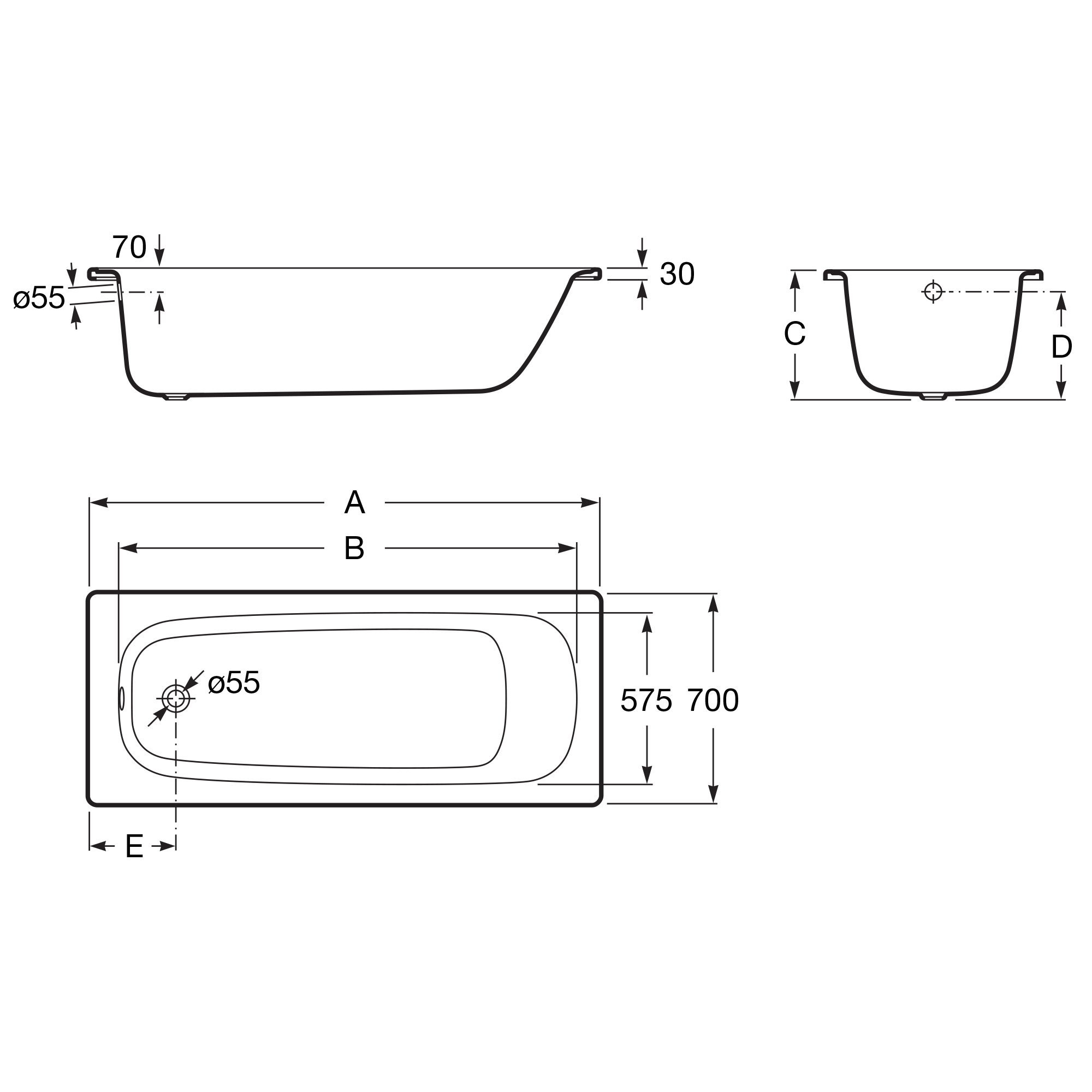 картинка Стальная ванна Roca Contesa 100х70 см 212D07001 от магазина Одежда+