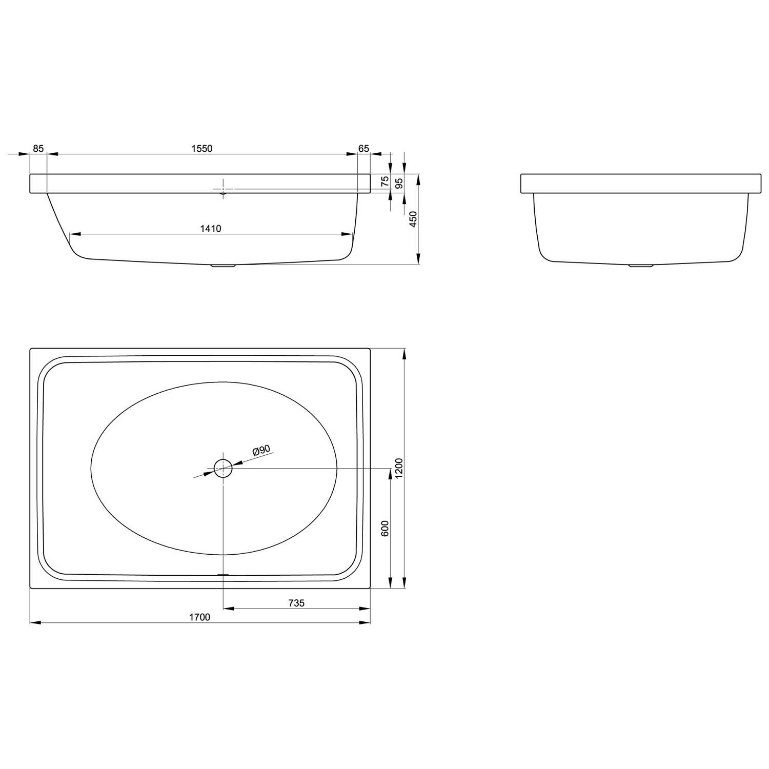картинка Стальная ванна Bette Spa 170x120 см, 6860-000 от магазина Одежда+
