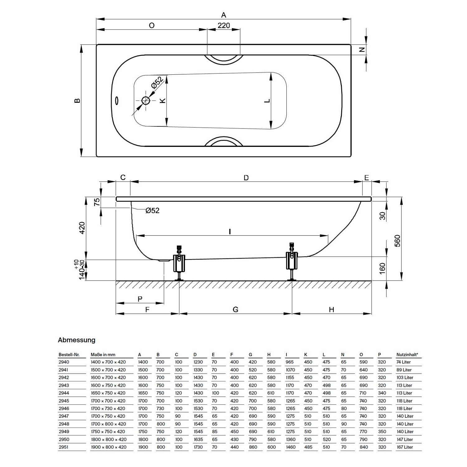 картинка Стальная ванна Bette Form 160x75 см, 2943-000AR от магазина Одежда+
